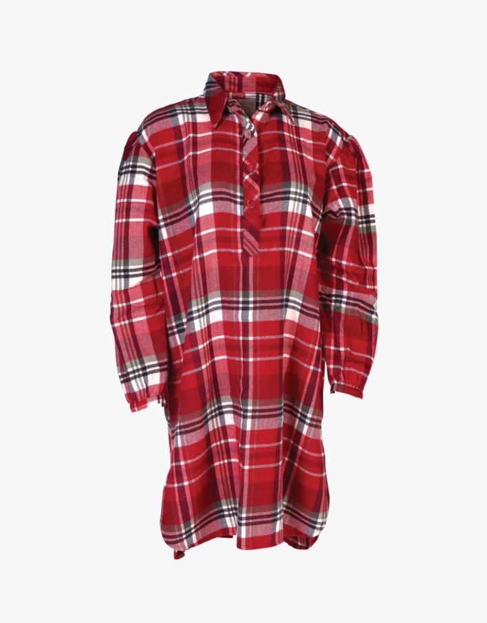 Nattskjorte rød - S/M rød - 1
