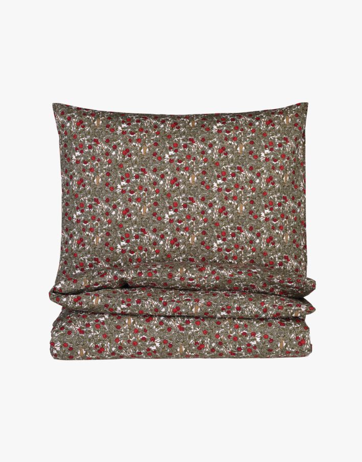 Percale sengesett multi grønn - 140x200+50x70 cm multi grønn - 1