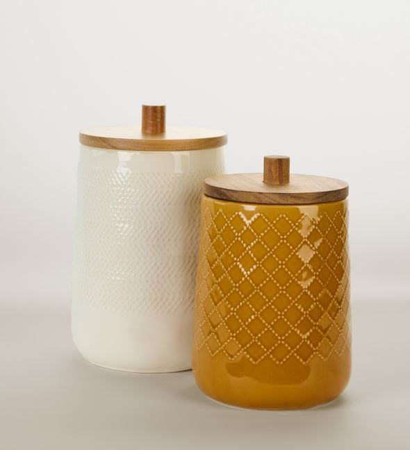 Oppbevaringskrukke gul - 4