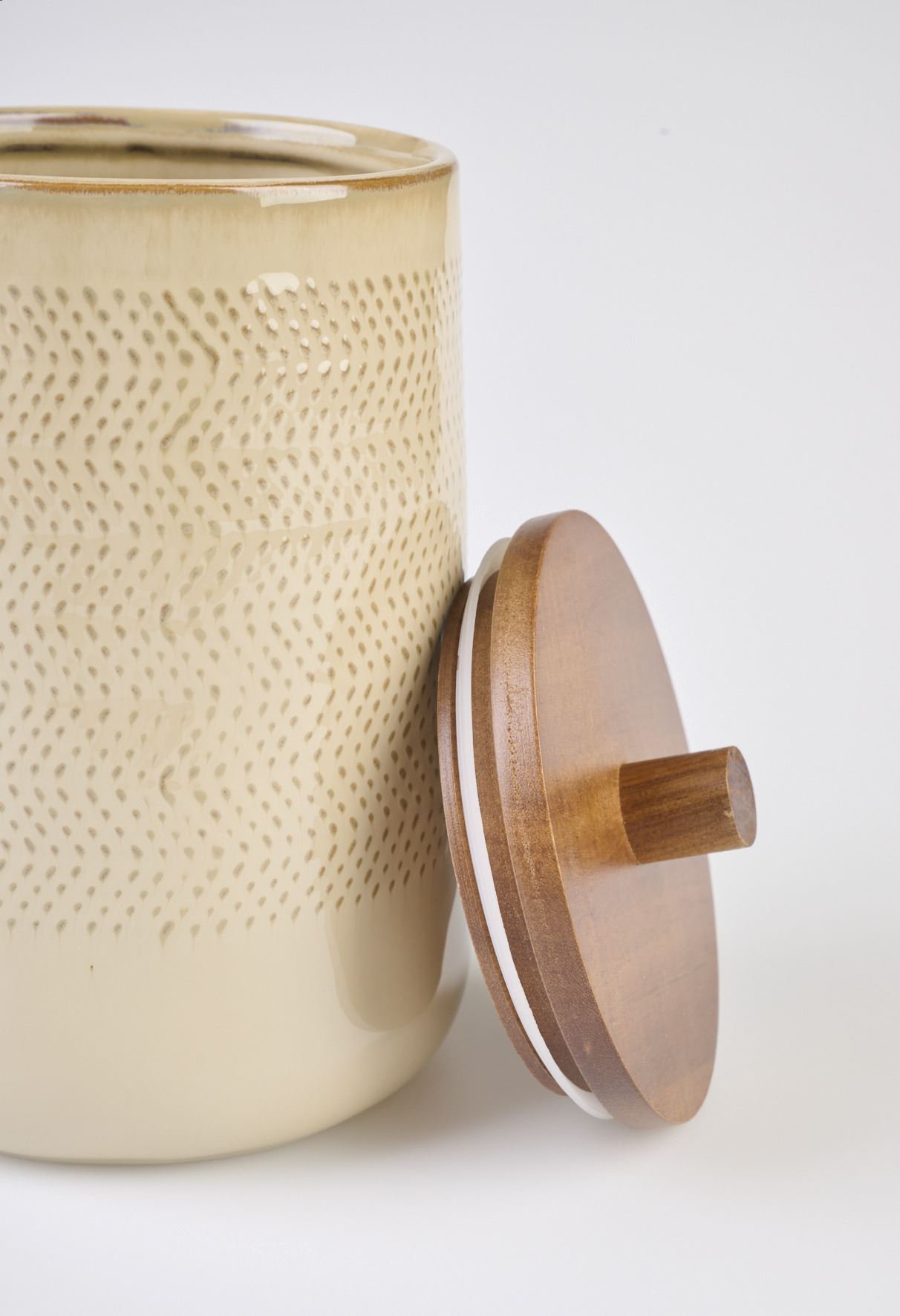 Oppbevaringskrukke beige - 2