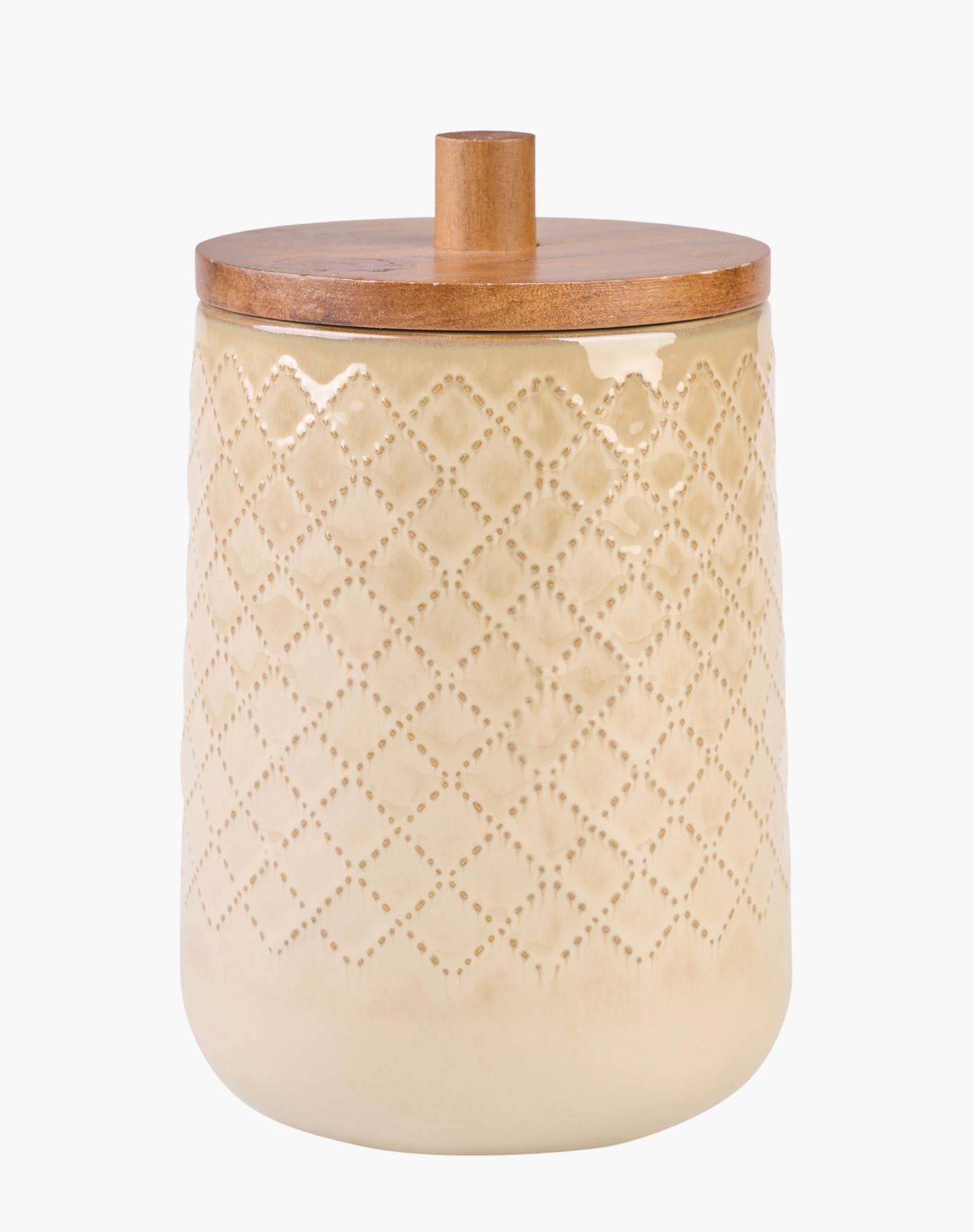 Oppbevaringskrukke beige - 14x14x20,5 cm beige - 1