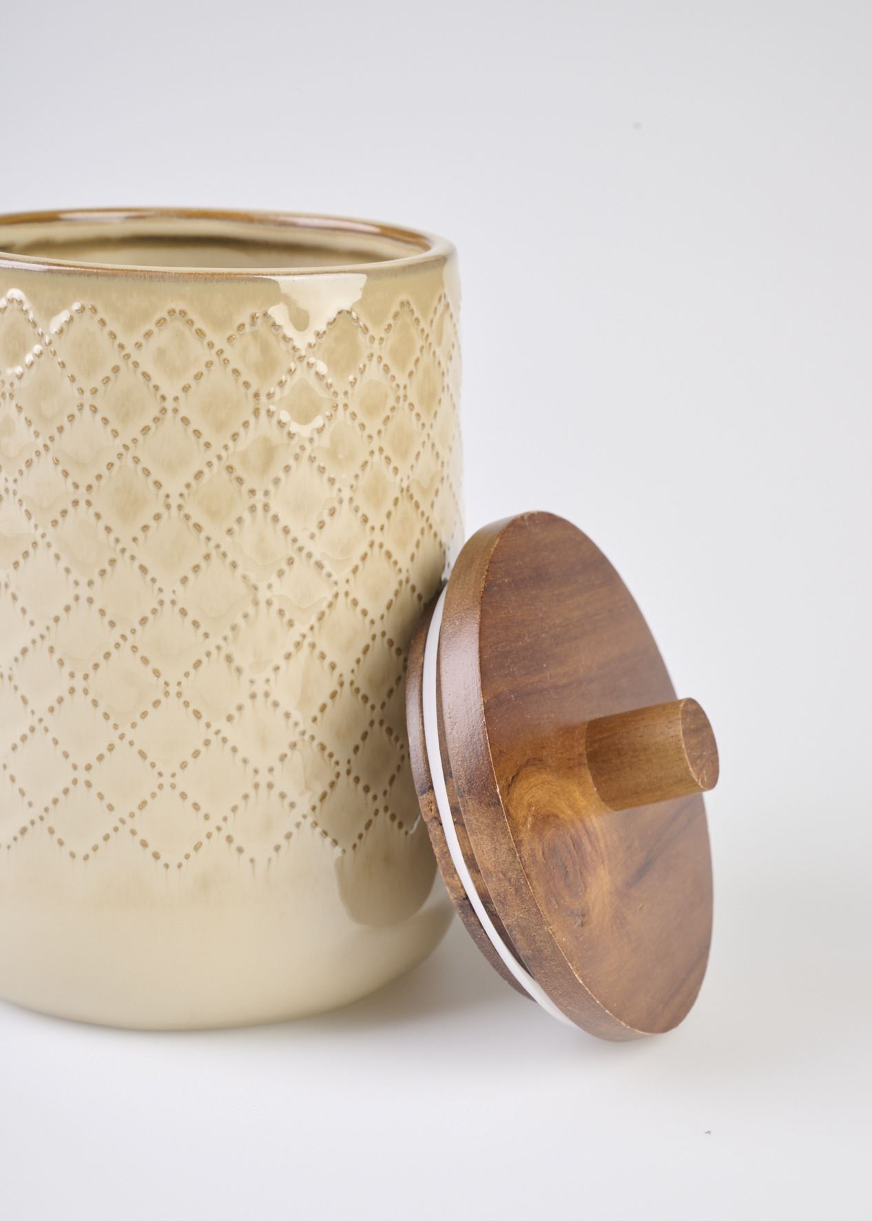 Oppbevaringskrukke beige - 2