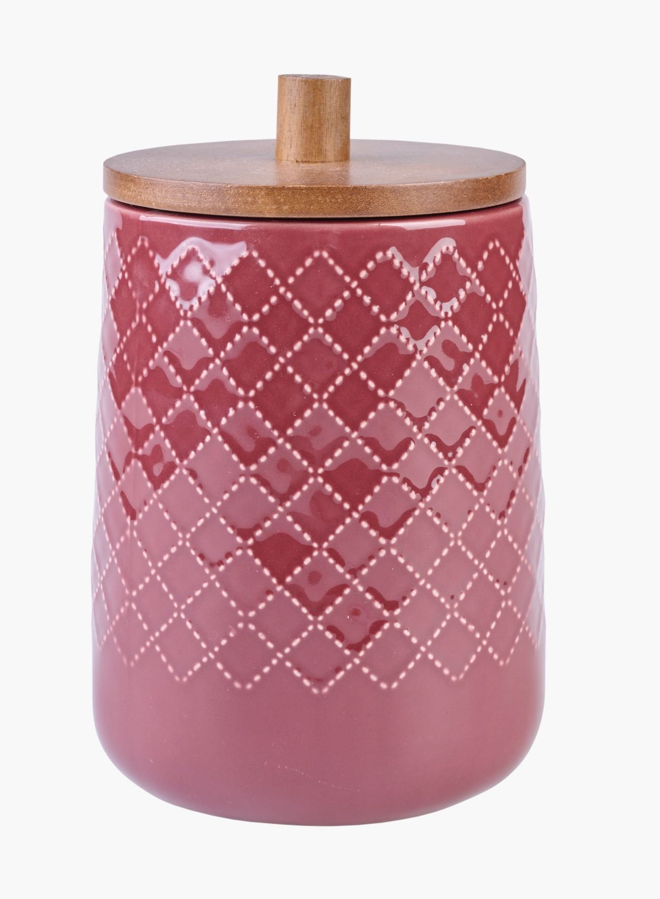 Oppbevaringskrukke mørk rød - 14x14x20,5 cm mørk rød - 1