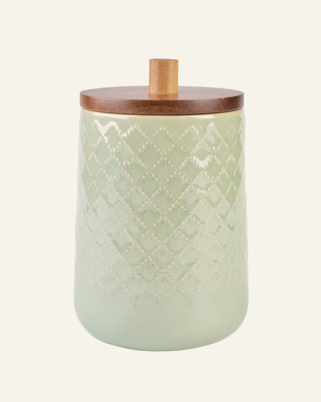 Oppbevaringskrukke grønn - 14x14x20,5 cm grønn - 1