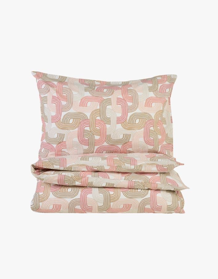 Bomull sengesett rosa - 140x200 cm rosa - 1