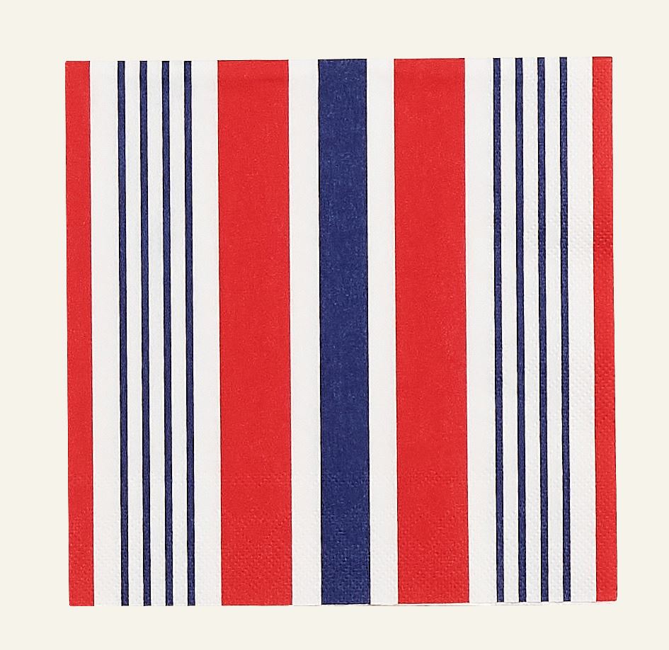 17 mai Stripe papirservietter rød - Kid