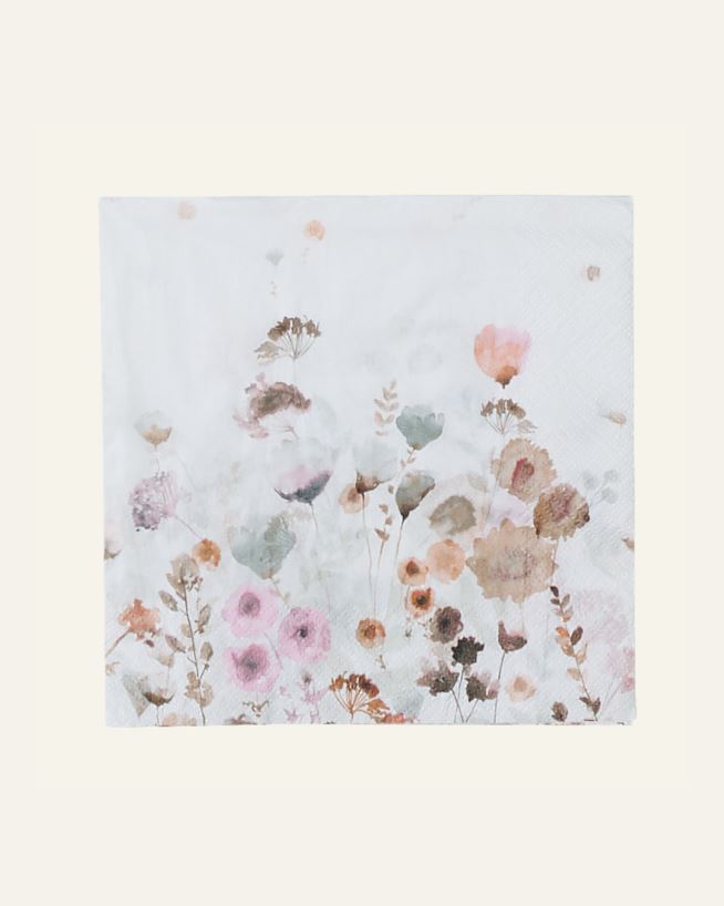 Papirservietter multi rosa - 33x33 cm multi rosa - 1