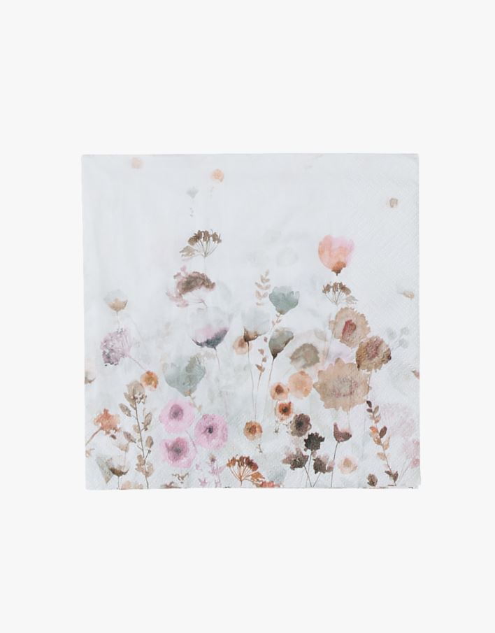 Papirservietter multi rosa - 33x33 cm multi rosa - 1