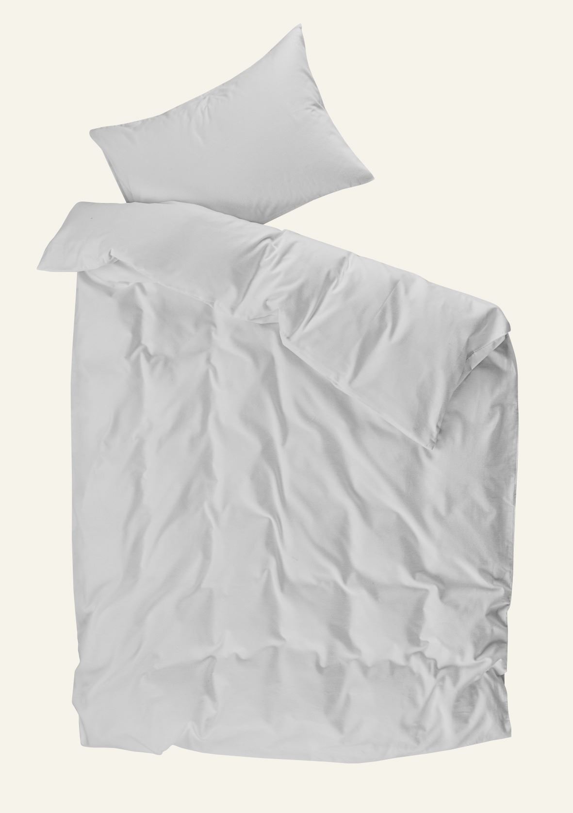 Garnfarget flanell sengesett offwhite - 3