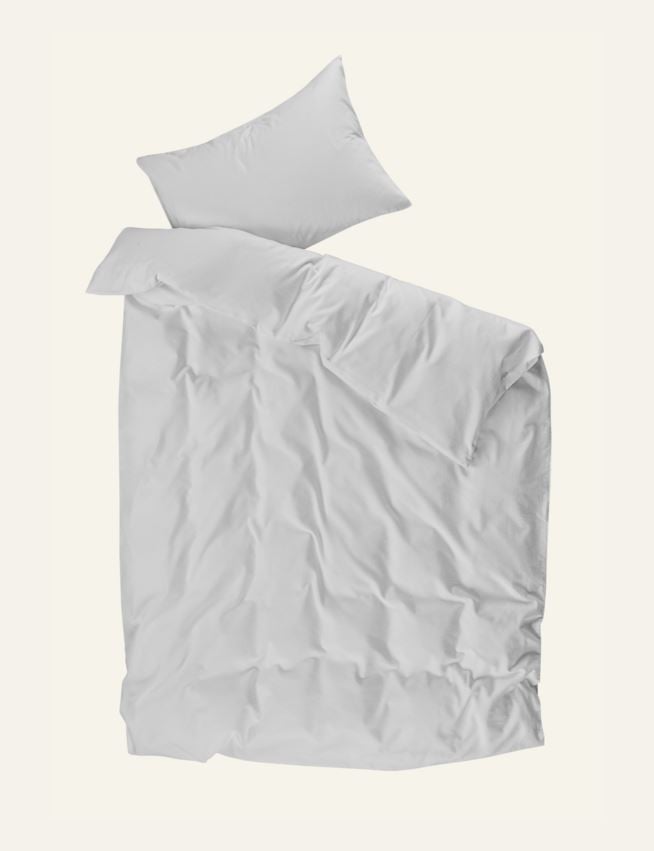 Garnfarget flanell sengesett offwhite - 3