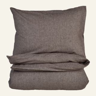 Kid Verbier Garnfarget Flanell Sengesett Brun 140x220 cm