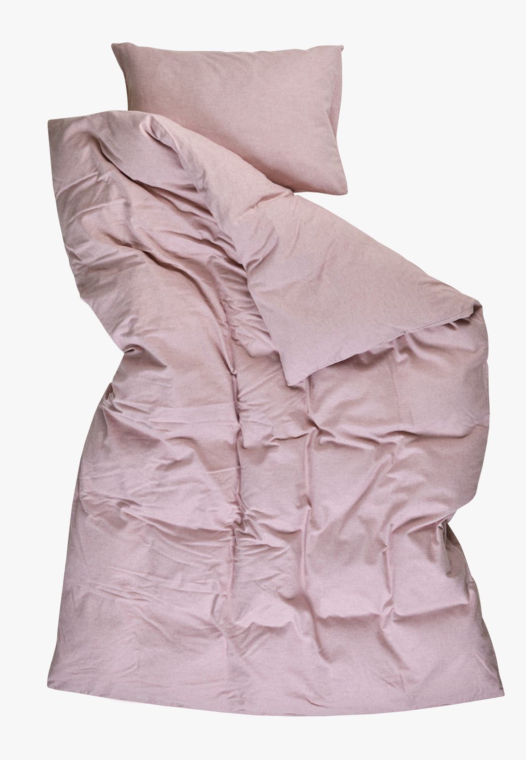 Garnfarget flanell sengesett rosa - 3