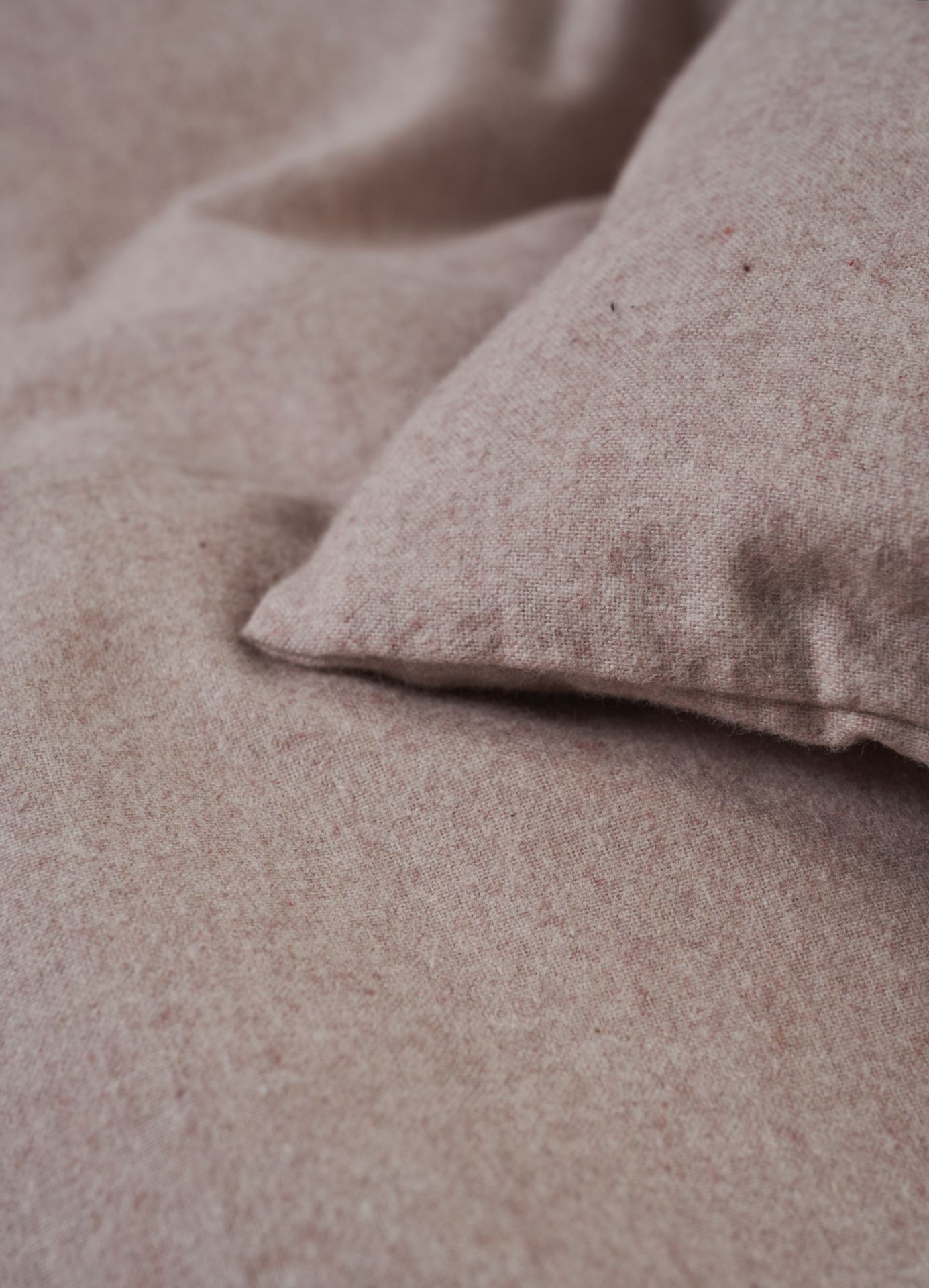 Garnfarget flanell sengesett rosa - 2