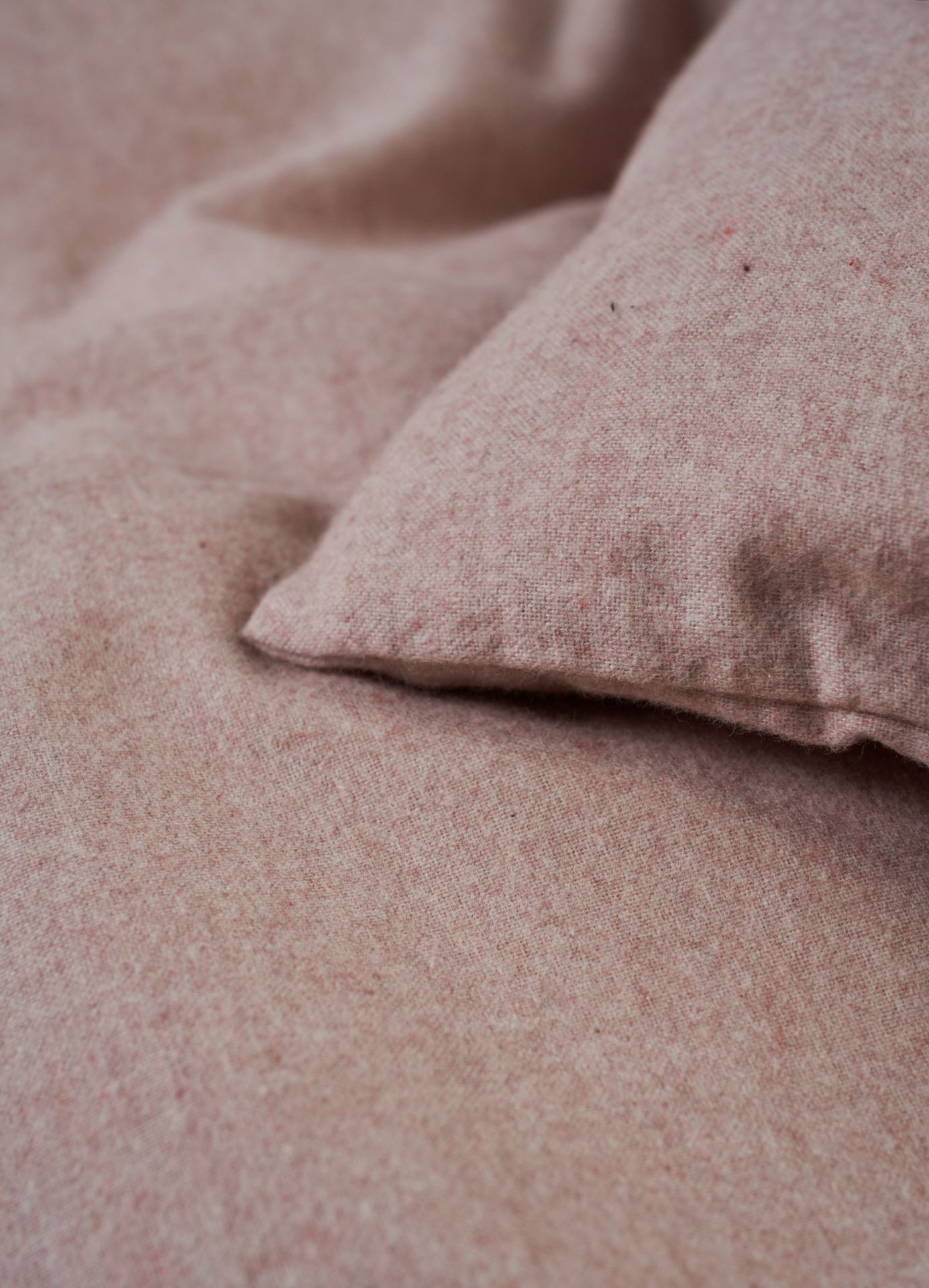 Garnfarget flanell sengesett rosa - 2