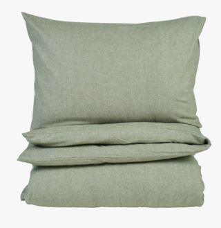 Kid Verbier Garnfarget Flanell Sengesett Olivengrønn 140x220 cm