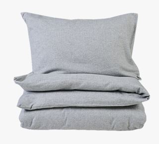 Kid Verbier Garnfarget Flanell Sengesett Grå 140x200 cm