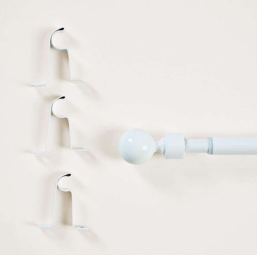 Gardinstang komplett hvit - 2