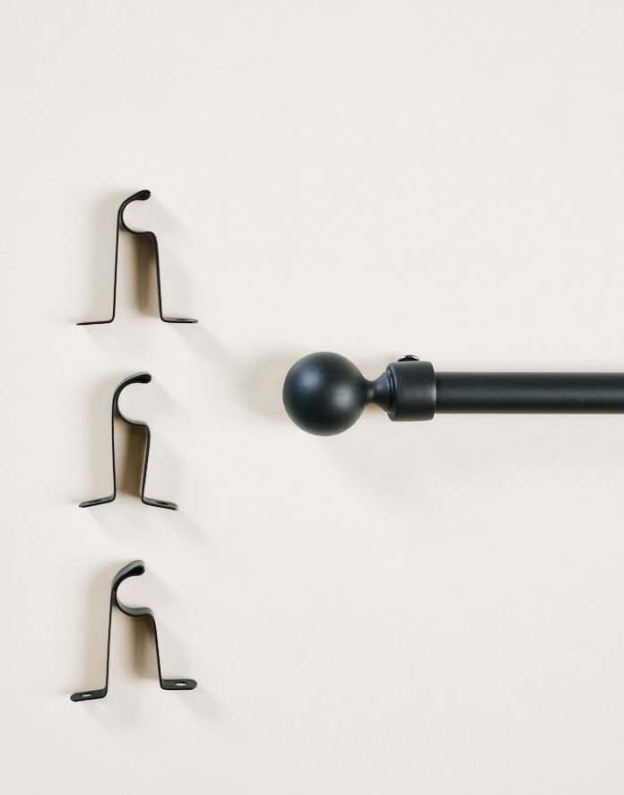 Gardinstang komplett svart - 3