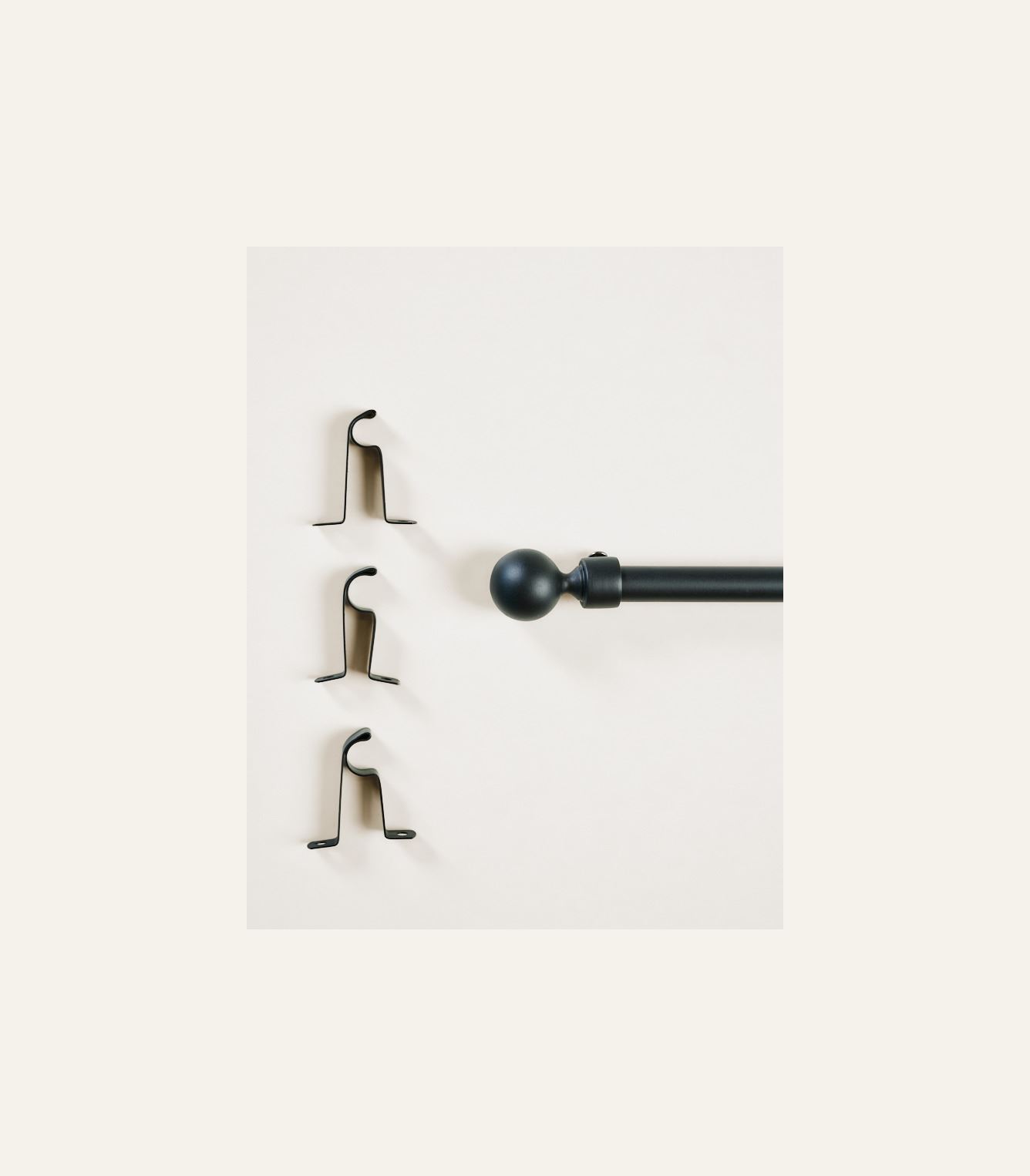 Gardinstang komplett svart - 3