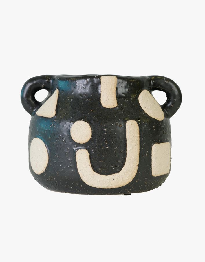 Vase multi svart - 14x12,5x10 cm multi svart - 1