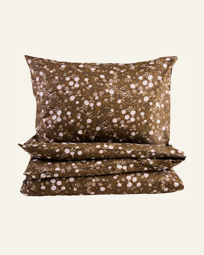 Percale sengesett brun - 140x220 cm brun - 1