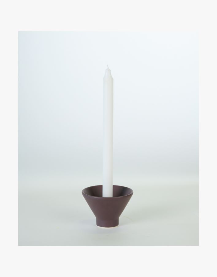 Lysestake aubergine - 10,5x10,5x7 cm aubergine - 1