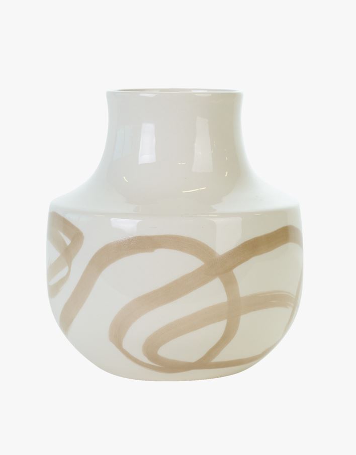 Vase multi beige - 16x16x17,5 cm multi beige - 1