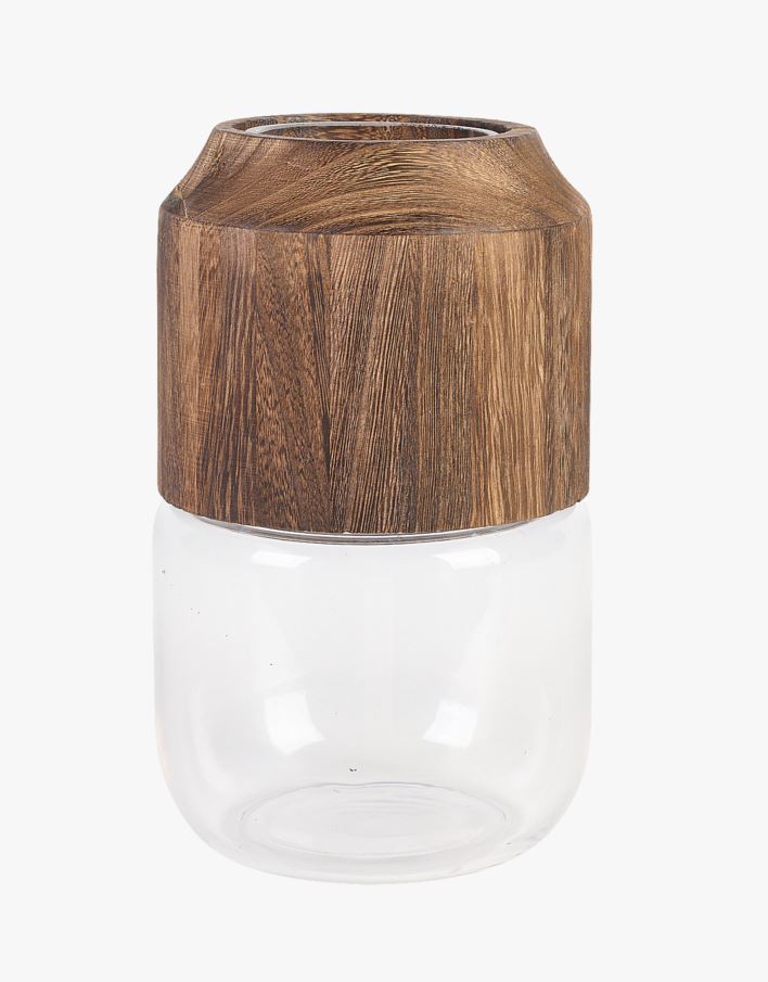 Vase mørk brun - 14x14x23 cm mørk brun - 1