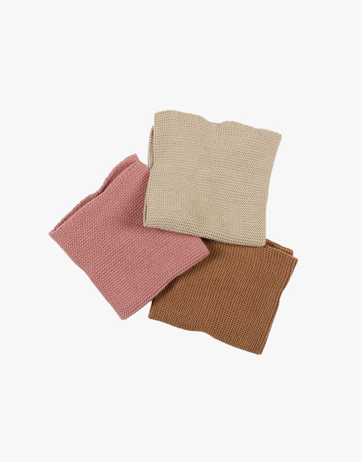 Rettstrikket klut multi rosa - 26x26 cm multi rosa - 1