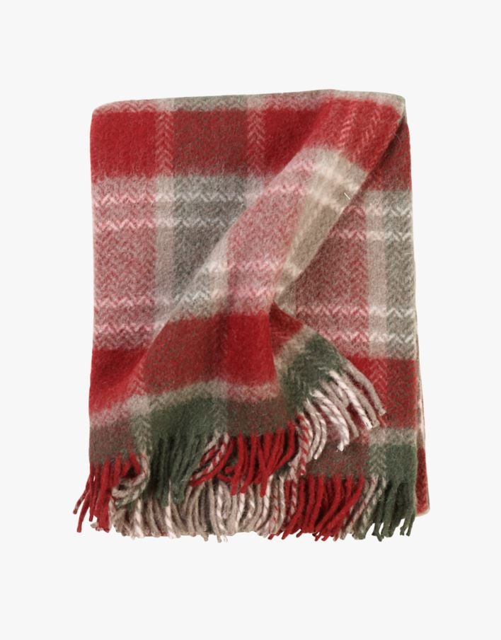 Ullpledd multi rød - 130x170 cm multi rød - 1