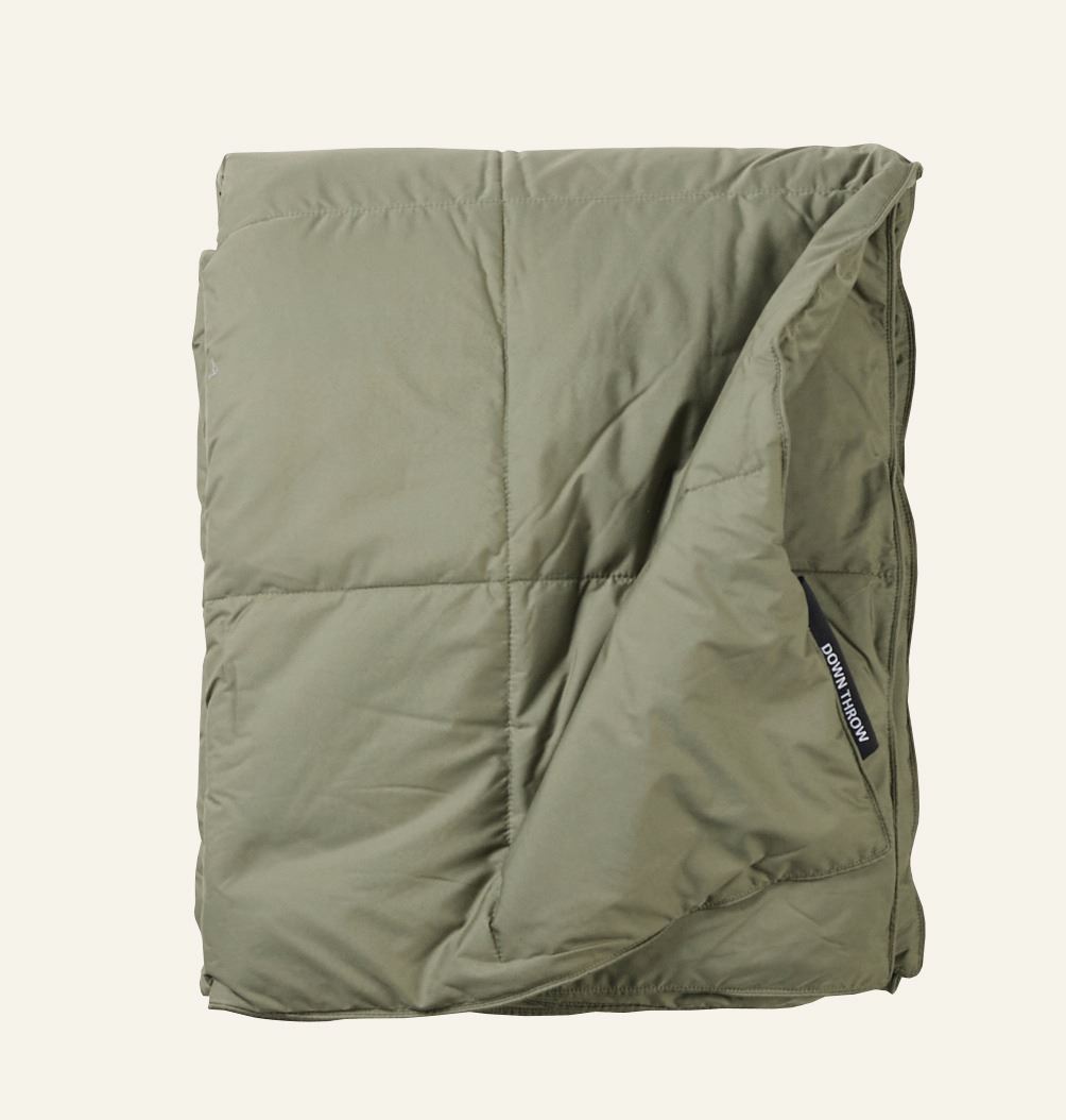 Dunpledd olivengrønn - 3