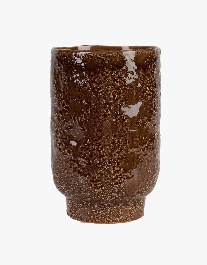 Blomsterpotte brun - 13,3x13,3x20,5 cm brun - 1