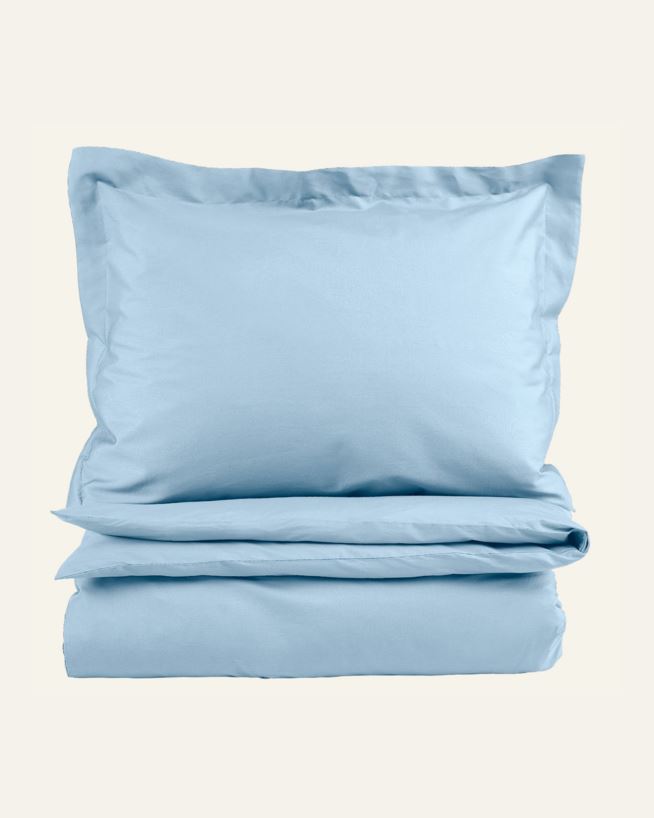 Percale sengesett tåkeblå - 140x200 cm tåkeblå - 1