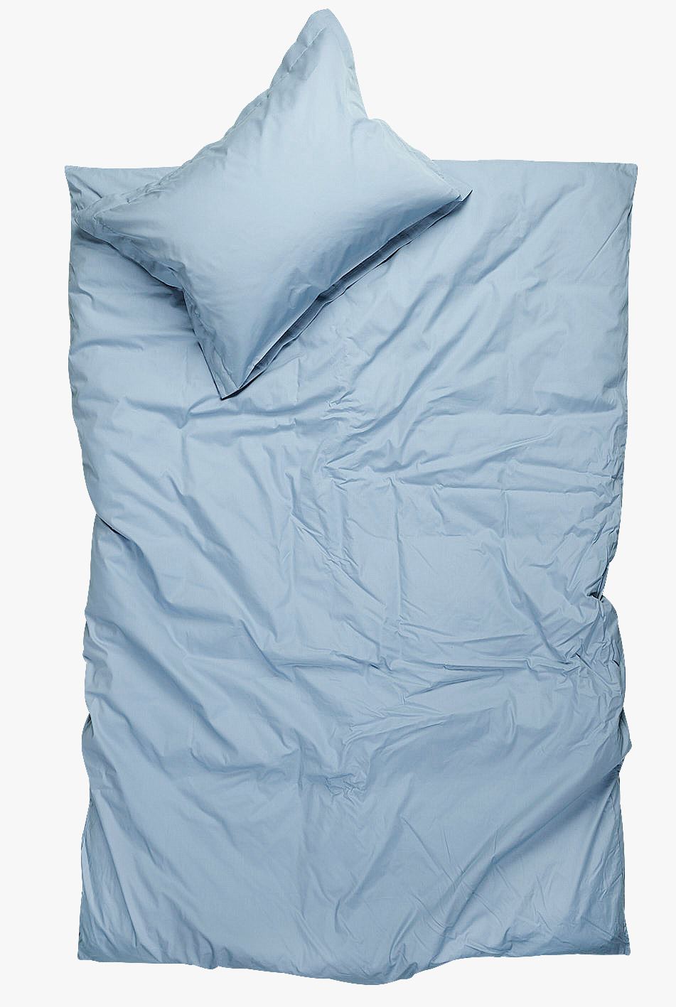 Percale sengesett tåkeblå - 2