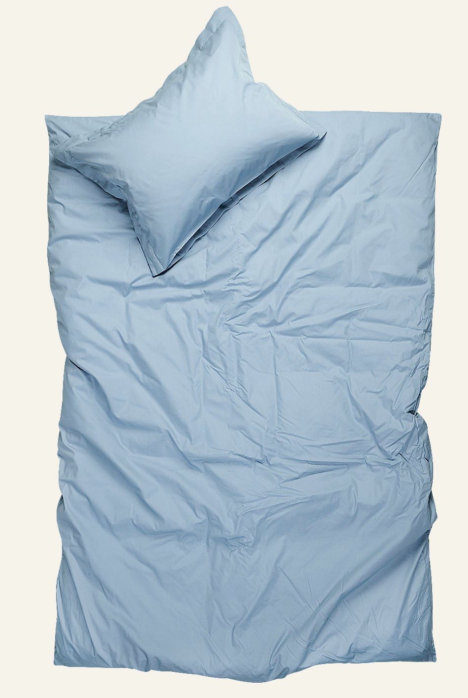 Percale sengesett tåkeblå - 2