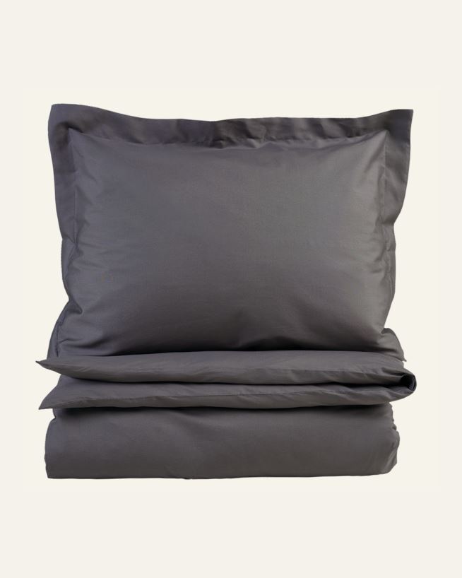 Percale sengesett mørk grå - 140x220 cm mørk grå - 1