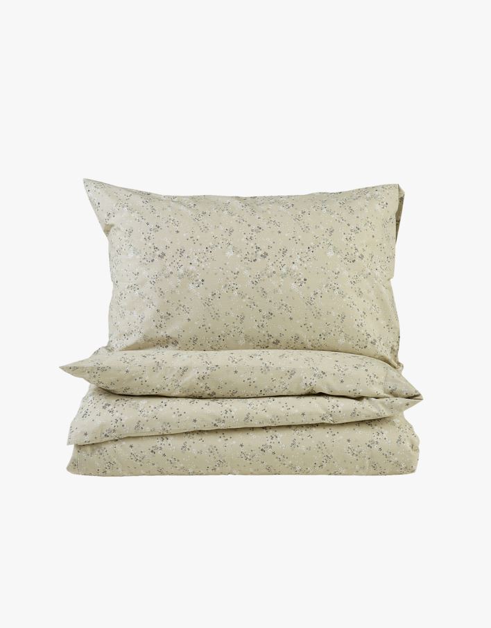 Bomull sengesett lindegrønn - 140x200+50x70 cm lindegrønn - 1