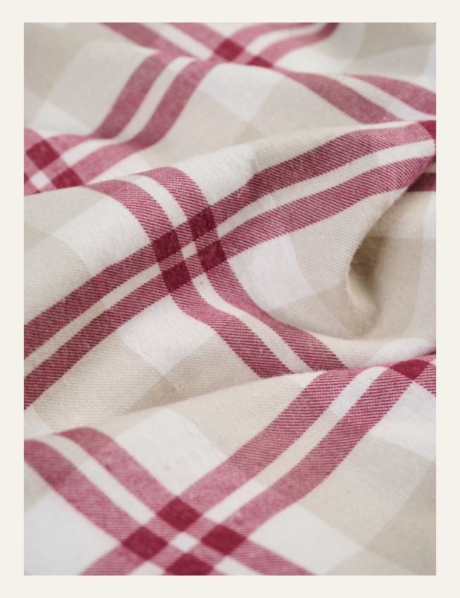 Flanell sengesett rød - 3
