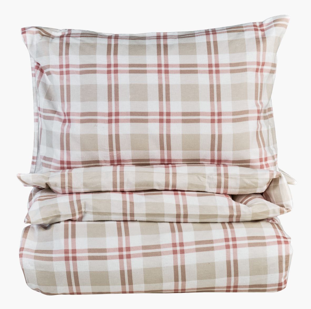 Flanell sengesett              rosa - 200x220 cm rosa - 1