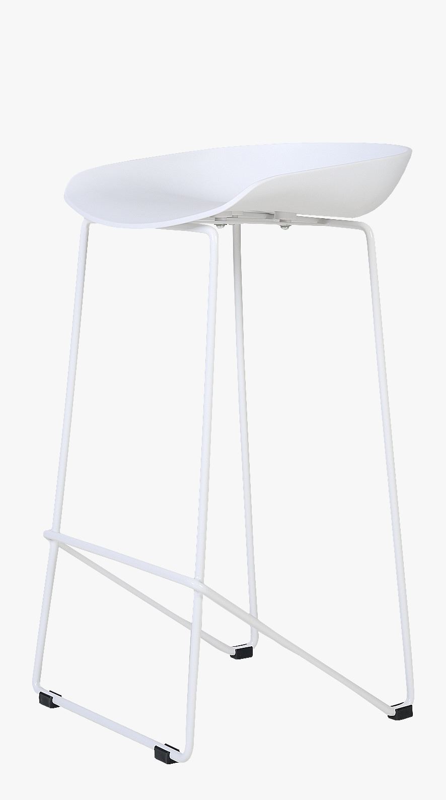 Barstol hvit - 44x43x79 cm hvit - 1