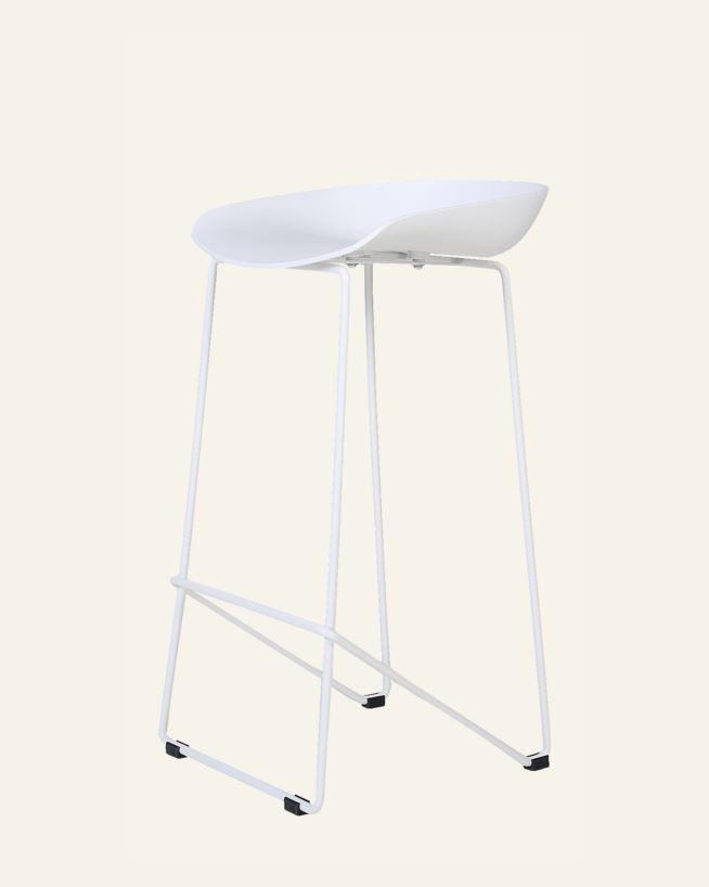 Barstol hvit - 44x43x79 cm hvit - 1
