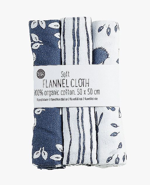 Flanellkluter blå - 50x50 cm blå - 1