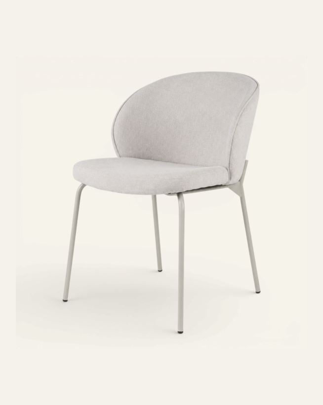 Spisestuestol lys beige - 57x49.5x80 cm lys beige - 1