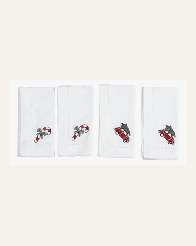 4 pk tøyserviett hvit - 45x45 cm hvit - 1