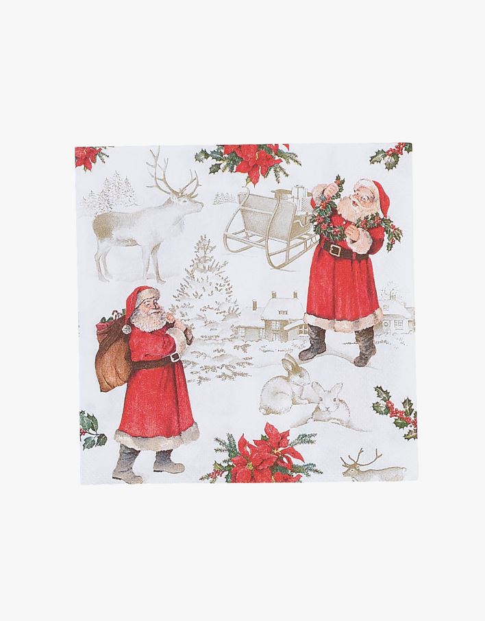 Papirservietter multi rød - 33x33 cm multi rød - 1