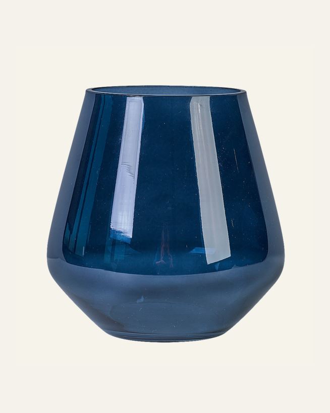 Telysholder mørk blå - 10,5x10,5x11,5 cm mørk blå - 1