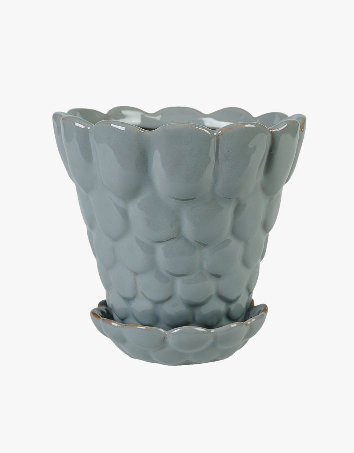 Blomsterpotte gråblå - 16x16x15,5 cm gråblå - 1