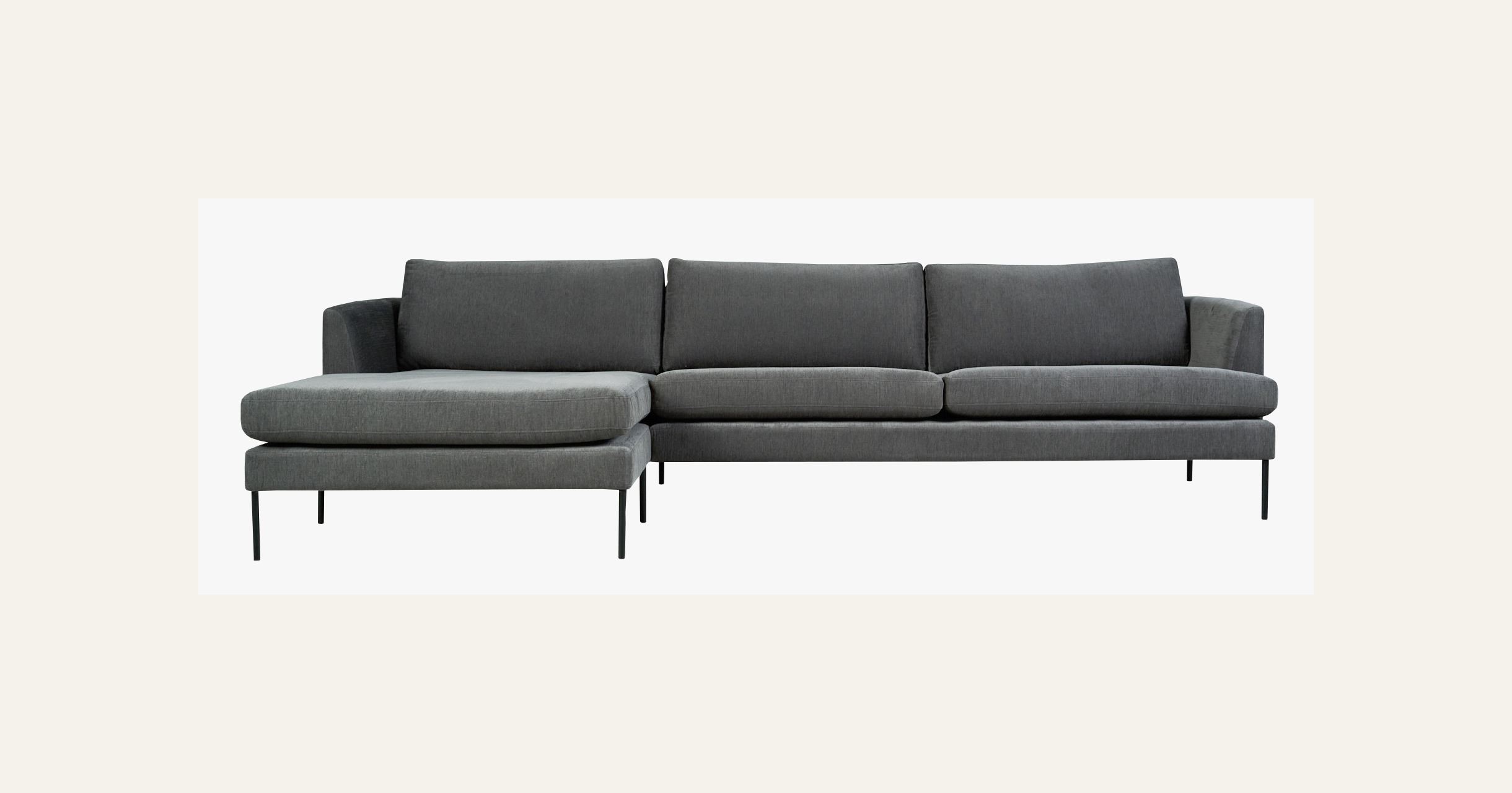 Sofa sjeselong venstre grå - 2