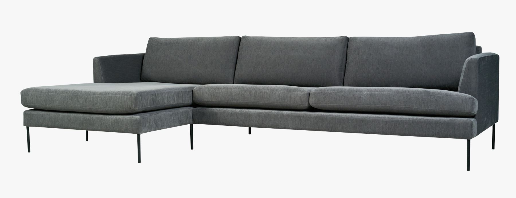 Sofa sjeselong venstre grå - 300x156x80 cm grå - 1