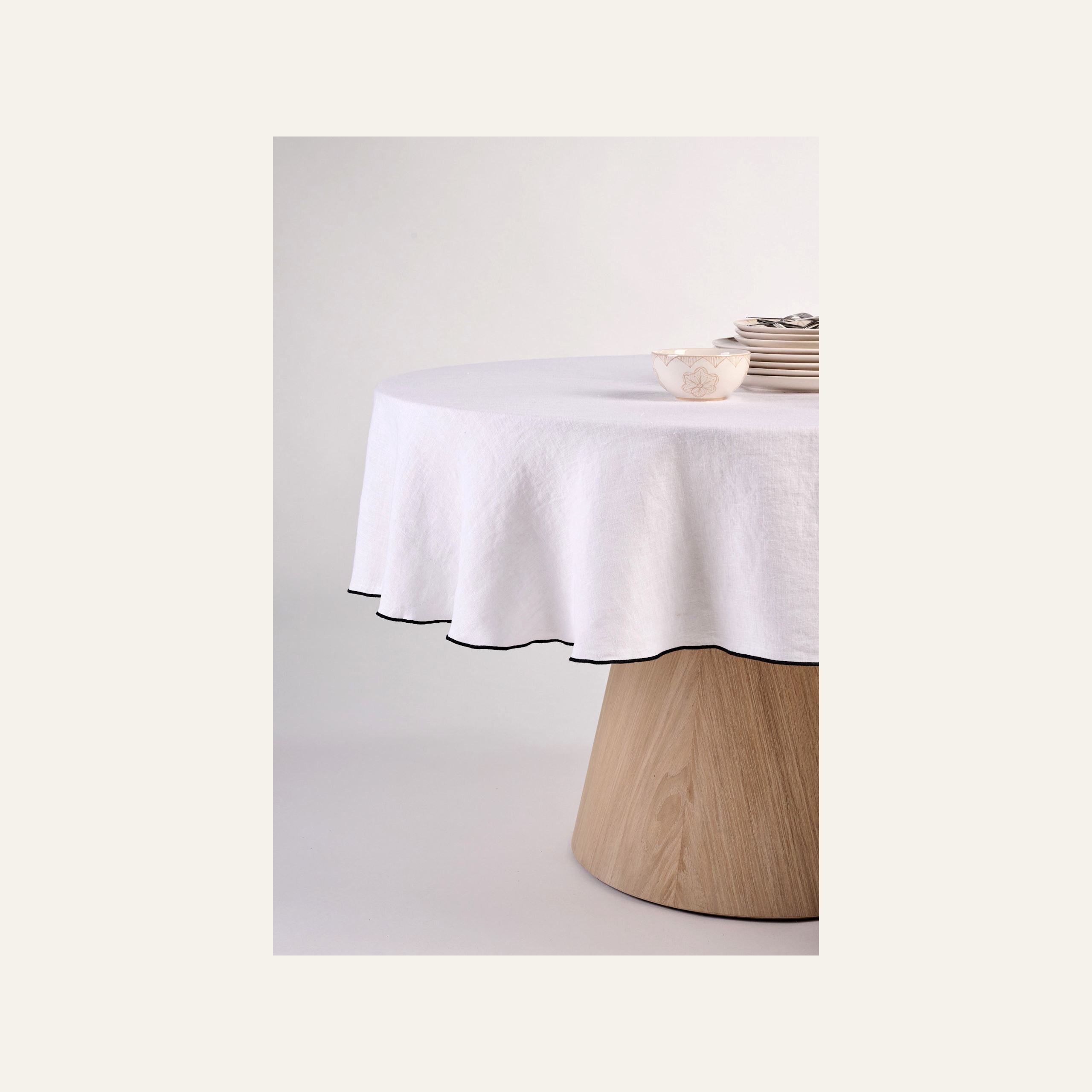 Rund linduk hvit - 4